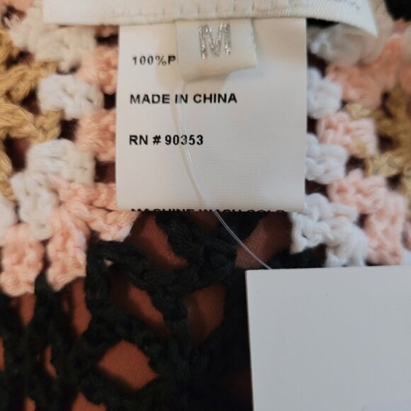 NWT Rebellion Again Crocheted Crop Tank - Picture 3 of 5